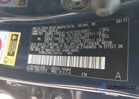 2012 Toyota Highlander Se V6 from USA, damaged, VIN 5TDBK3EH6CS104416
